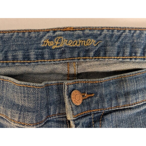 Upcycled womans Art jeans old Navy The Dreamer Hippie Boho Size 12 - Picture 5 of 11